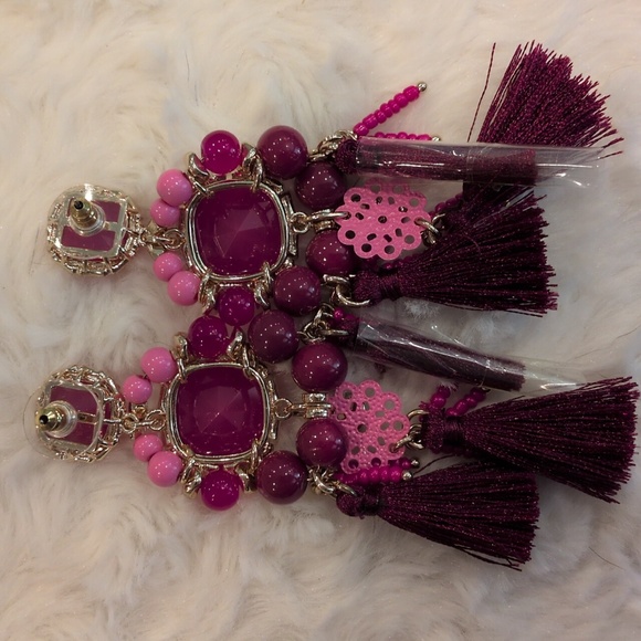 NWOT Lilly Pulitzer Waterside Earrings Amarena Cherry Beaded Earrings - Picture 6 of 7